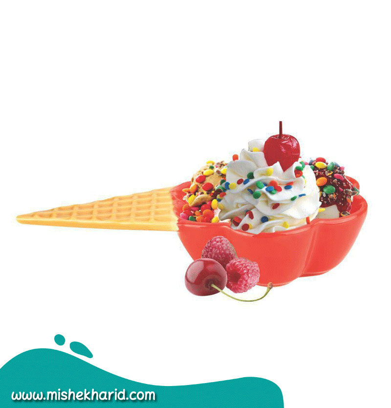 بستنی خوری حصیری رنگی 6نفره