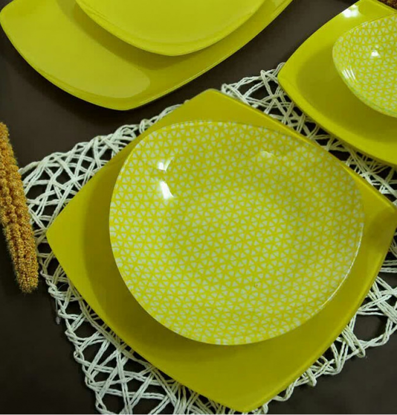 سرویس آذین اوپال 6 نفره 25پارچه قالب چهارگوش مثلث کد 906