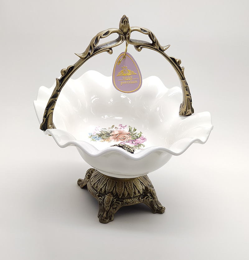 سبد پذیرایی چینی ویولت مدل ویکتوریا کد vic007f