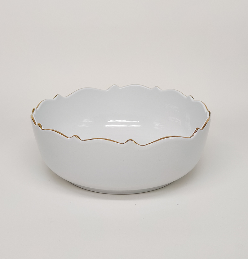 کاسه چینی طلایی مدل موج برند چینی مقصود