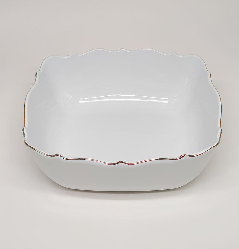 کاسه چینی مربع طلایی چینی مقصود