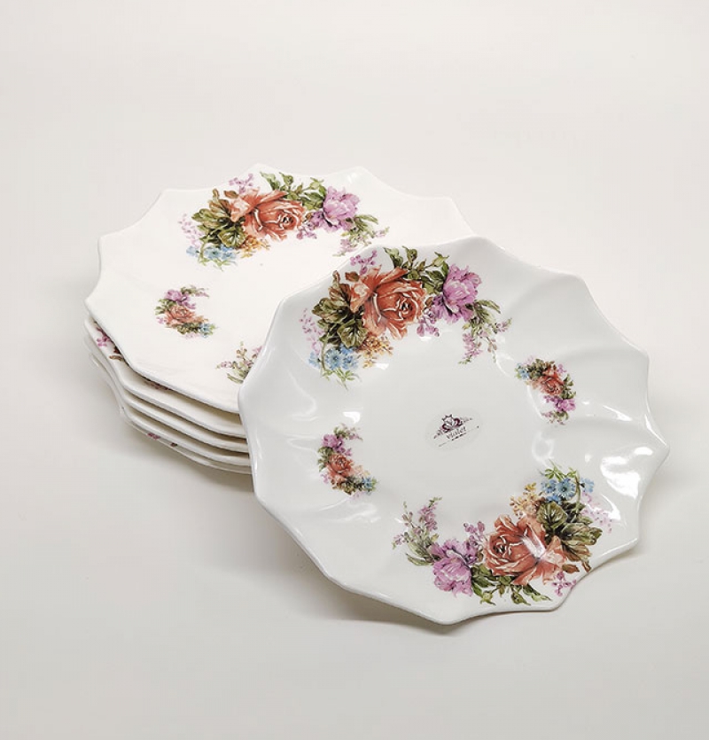 پیش دستی چینی ویولت شایلین گلدار