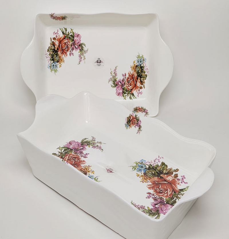 تابه چینی ویولت گلدار مدل 24002