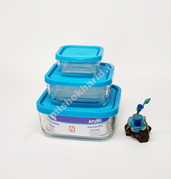 ظرف یخچالی 3عددی مربع مدل آندیا