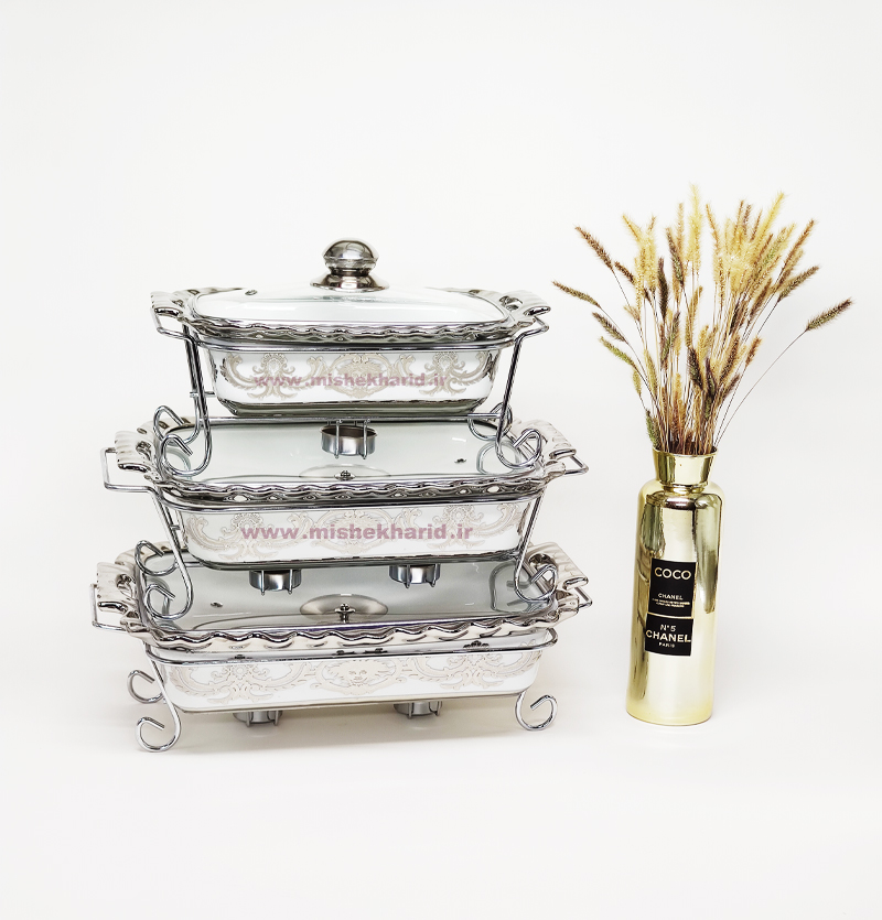 سوفله خوری مستطیل چینی مدل ساچی