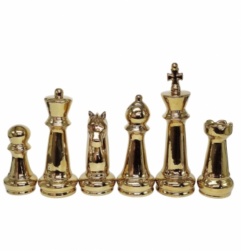 مجموعه شش عددی دکوری مهره شطرنج طلایی