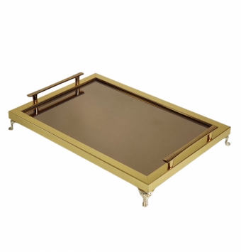 سینی کف آینه مدل نیلوفر کد T1