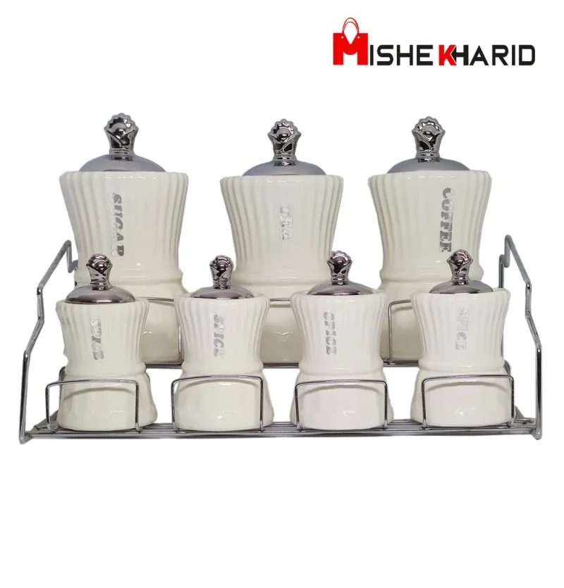 ست ادویه و پاسماوری 7پارچه استنددار برند گیفت هوم مدل لوتوس کد 1304