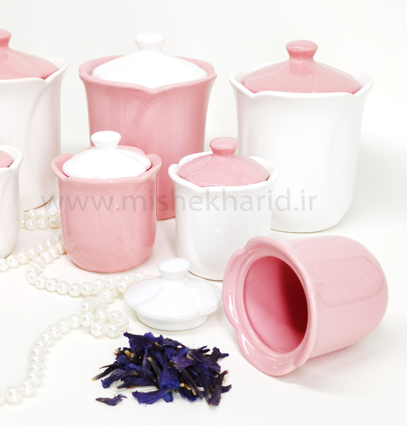 پاسماوری و جای ادویه سرامیکی مدل ایملیا صورتی