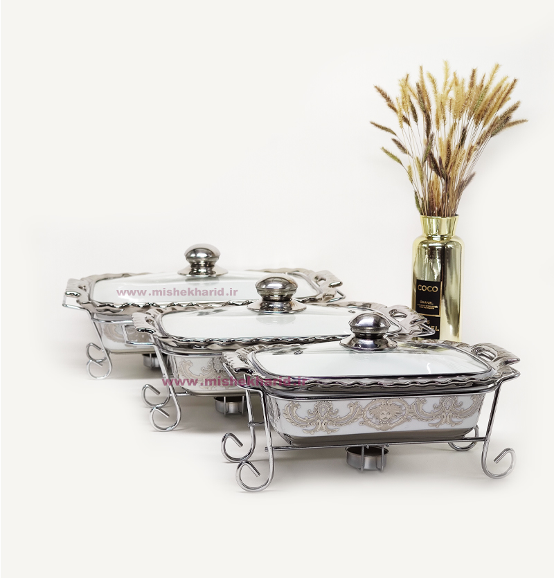 سوفله خوری مستطیل چینی مدل ساچی