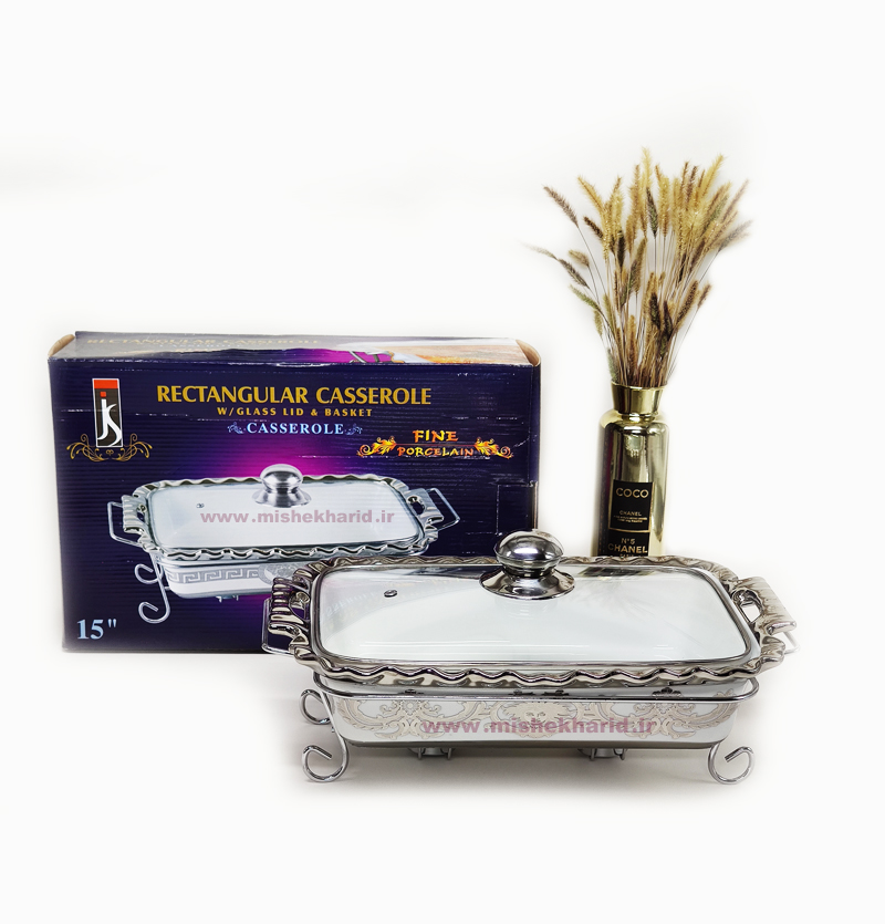 سوفله خوری مستطیل چینی مدل ساچی