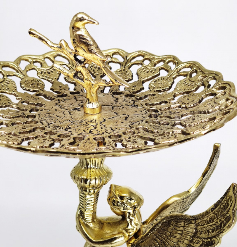 شیرینی خوری برنزی مدل الیزه طرح فرشته