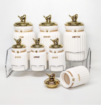 پاسماوری و جای ادویه 7 پارچه مدل گنجشکی کد G01