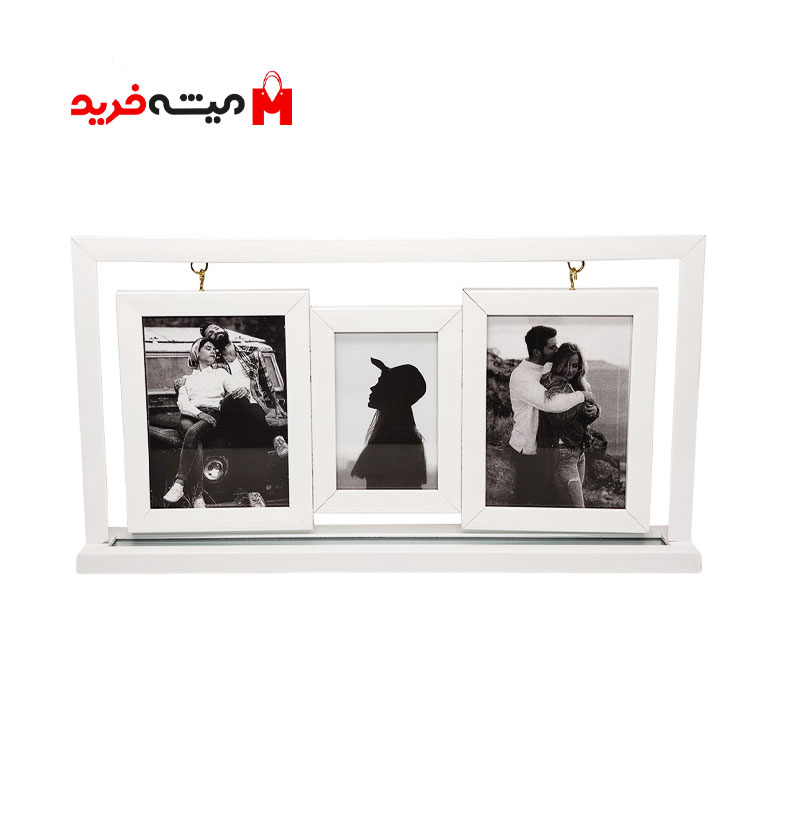 قاب عکس فانتزی سفید مدل نیلوفر