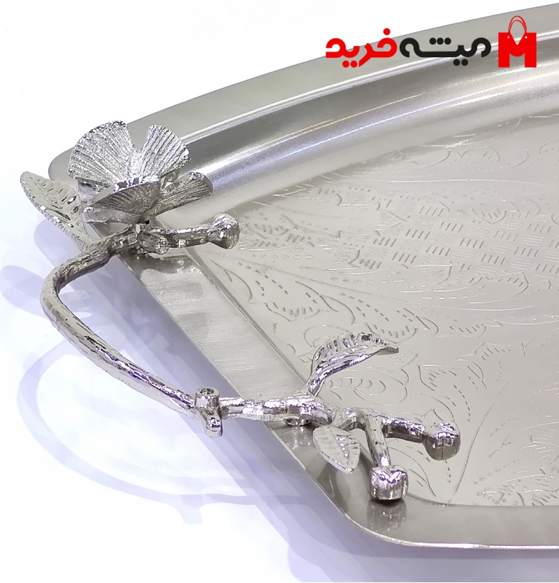 سینی پذیرایی نقره ای سالی نو