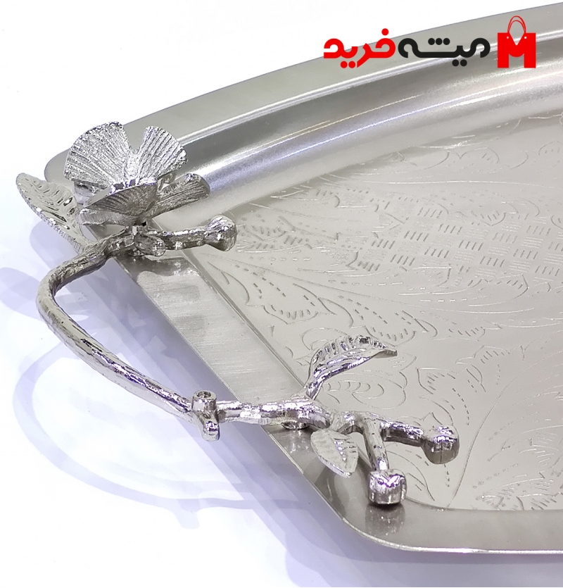 سینی پذیرایی نقره ای سالی نو